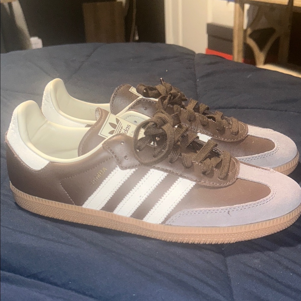 Adidas Samba Men's Brown and White Sneakers